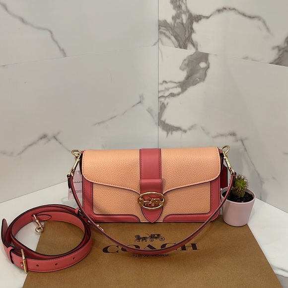 Coach Georgie Shoulder Bag In Colorblock - Picture 2 of 10